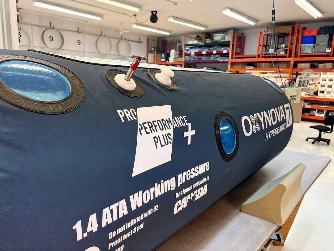 Supplied Oxynova soft-shell chamber photograph in a production workspace